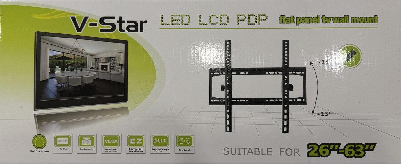 Кріплення на стіну для телевізора розміром від 26" до 63" V-63T, фото 1