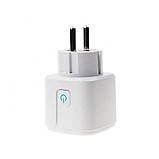 Смарт-розетка з таймером Wi-Fi розетка 20 А з лічильником електроенергії Tuya Smart 4400 Вт, Біла, фото 3