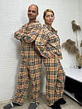 Стильні комплекти Family Look для нього та для неї бавовна на байці у клітинку, фото 3