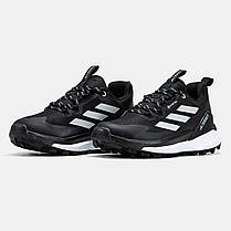 Зимові Чоловічі Кросівки Adidas Terrex Free Hiker 2.0 GTX / Адідас Террекс Фрі Хайкер 2.0 ГТХ Чорні з Білим, фото 5