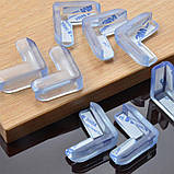 Захисний меблевий силіконовий кутник Silicone Corner Protector 4 штуки в комплекті, фото 4