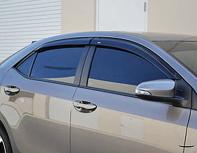 Дефлектори вікон (вітровики) Toyota Corolla 2013-2018 (Hic)