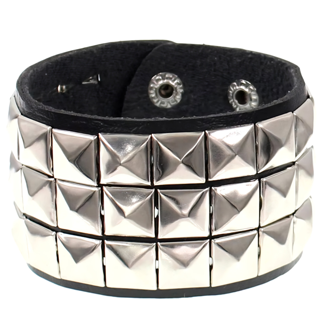 Браслет (bpu-006) три ряди піраміди, фото 1