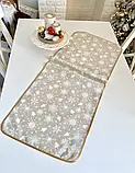 Новорічна двостороння доріжка 40x100 см, скатертина з тефлоновим покриттям, фото 2