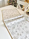 Новорічна двостороння доріжка 40x100 см, скатертина з тефлоновим покриттям, фото 4