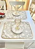Двосторонні водовідштовхуючі серветки Новорічні з золотим люрексом, фото 5
