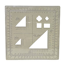 Лінійка протрактор,артилерийський транспортир 125*125мм