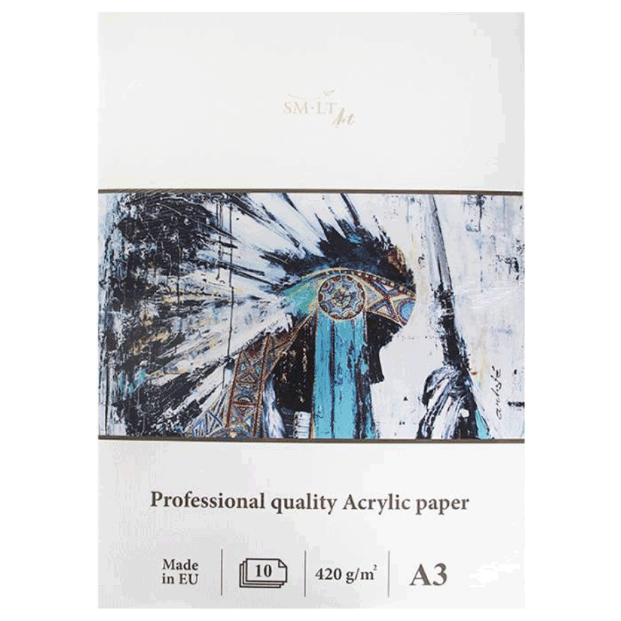 Склейка для акрилу PRO CREATE А3 420г/м2 10л білий папір SM-LT Art