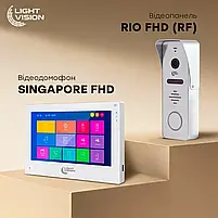 Комплект відеодомофона Light Vision: домофон 10" SINGAPORE (AI) FHD White та відеопанель RIO FHD Silver (82-00238-82-00217), фото 5