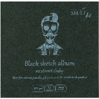 Альбом для рисунку AUTHENTIC Baby (black) 9х9см 170г/м2 32л чорний папір SM-LT Art