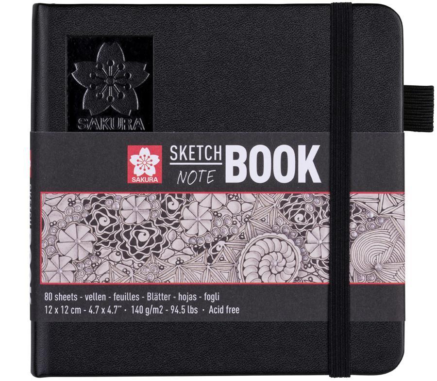 Блокнот Sakura Sketch 12х12 см 140 г/м2 80 л кремово-білий Sakura