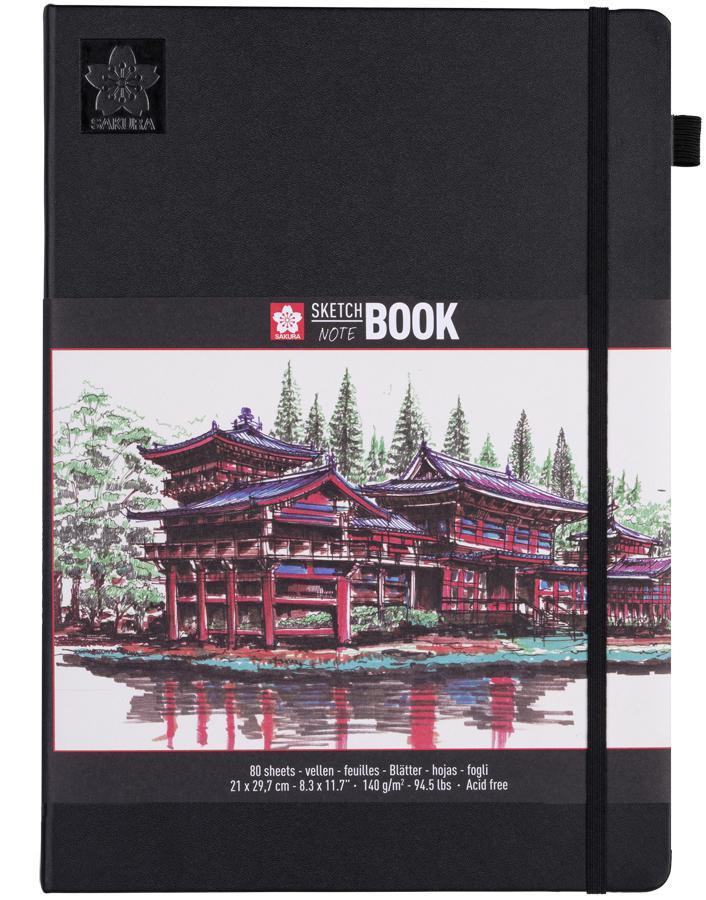 Блокнот Sakura Sketch 21х29 7 см 140 г/м2 80 л кремово-білий Sakura