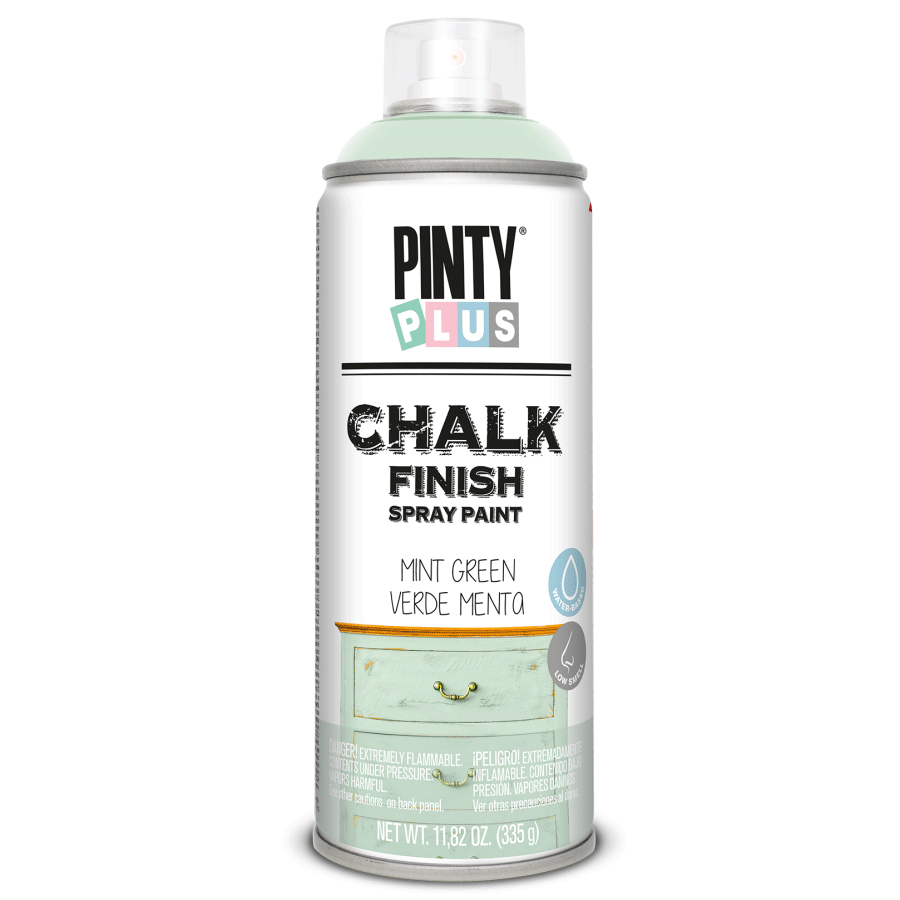 Фарба-аерозоль на водній основі Chalk-finish, М'ятна, 400 мл, PINTYPLUS