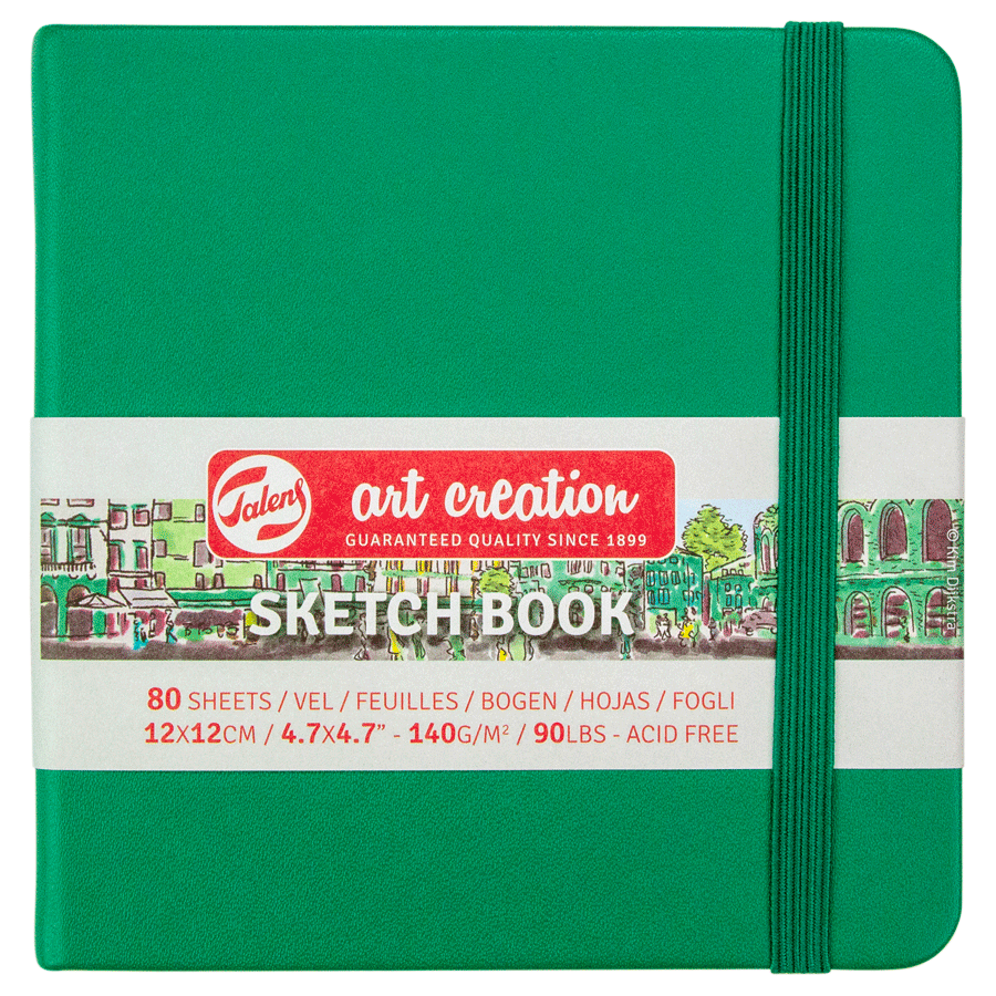 Блокнот для графіки Talens Art Creation 12х12 см 140 г/м2 80 л Forest Green Royal Talens