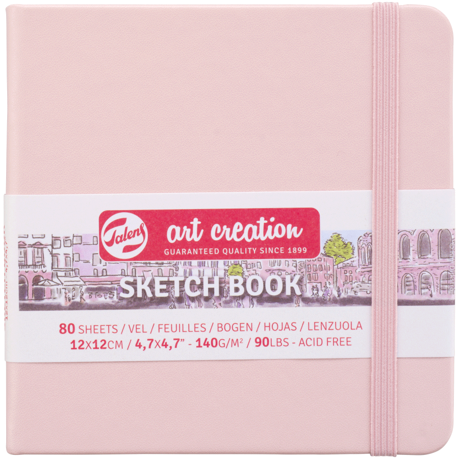 Блокнот для графіки Talens Art Creation 12х12 см 140 г/м2 80 л Pastel Pink Royal Talens