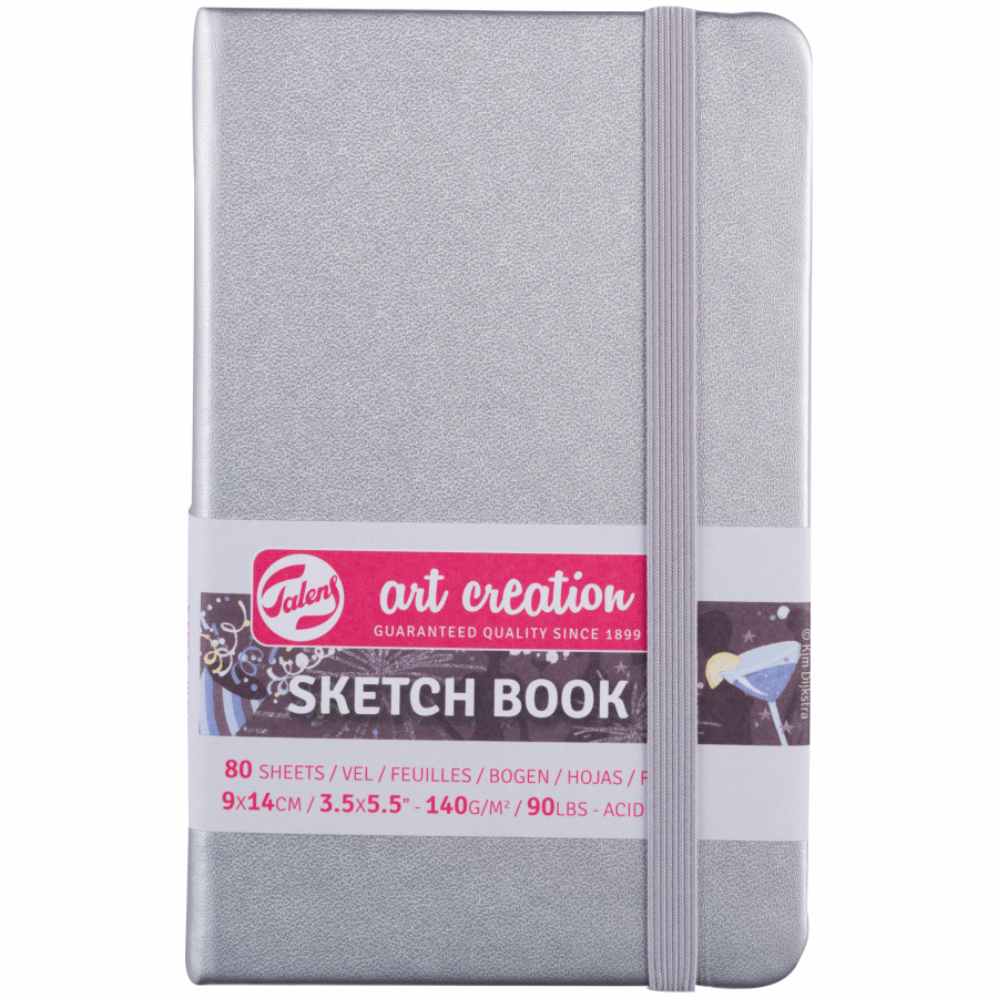Блокнот для графіки Talens Art Creation А6 (9х14см) 140г/м2 80л Shiny Silver Royal Talens