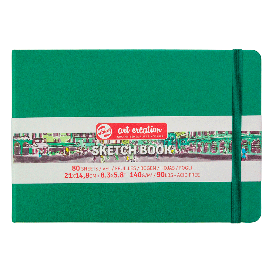 Блокнот для графіки Talens Art Creation А5 (14,8х21 см) 140 г/м2 80 л Forest Green Royal Talens