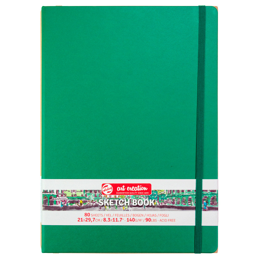 Блокнот для графіки Talens Art Creation А4 140г/м2 80л Forest Green Royal Talens