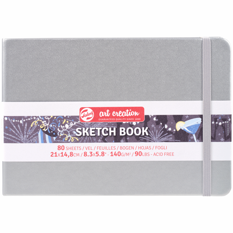 Блокнот для графіки Talens Art Creation А5 (14,8х21 см) 140 г/м2 80 л Shiny Silver Royal Talens