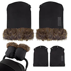Рукавиці для коляски MoMi Muffins black