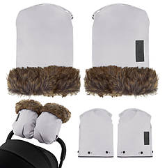 Рукавиці для коляски MoMi Muffins grey