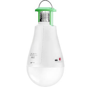 Акумуляторна аварійна світлодіодна LED лампочка 20W в патрон E27 з 2 акумуляторами NV-801-20W