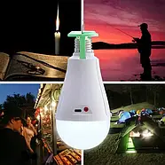 Акумуляторна аварійна світлодіодна LED лампочка 20W в патрон E27 з 2 акумуляторами NV-801-20W, фото 6