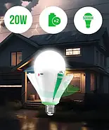 Акумуляторна аварійна світлодіодна LED лампочка 20W в патрон E27 з 2 акумуляторами NV-801-20W, фото 5
