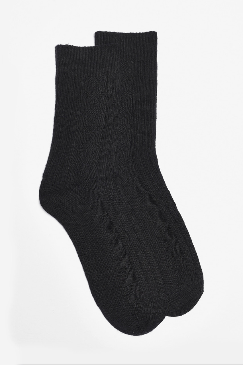 Шкарпетки чоловічі на собачій вовні чорного кольору р.41-47 190546M, фото 1
