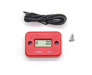 Лічильник мотогодин індукційний (червоний) для бензогенератора та ін. техніки з бензиновим ДВЗ (в-во SL11.HM.R