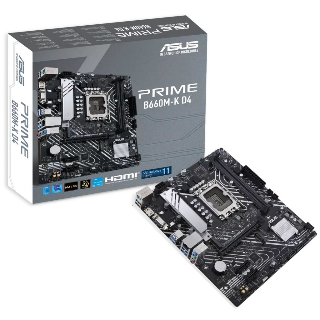 Материнська плата PRIME B660M-K D4 1700 DDR 4 1xD-Sub, 1xHDMI 4 micro ATX