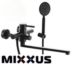 Змішувач для ванної кімнати з душем з нерж. сталі SUS304 MIXXUS SUS-006 BL (EURO) чорного кольору