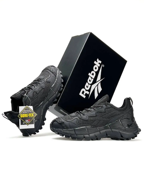 Чоловічі Термо кросівки Reebok Zig Kinetica 2.5 Edge winter Black зимові Рибок Кінетика чорні теплі зима
