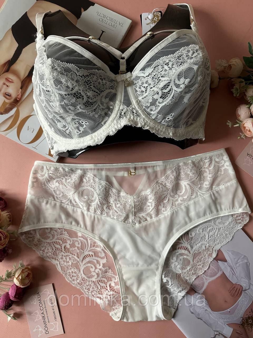 80/85/90Д Жіноча білизна комплект молочний на чашку Д