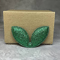 Аплікація Вушка, розмір 5,5*3,5 см, колір зелений, шт, Зелений
