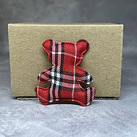 Аплікація  -Ведмедик 48 мм*40 мм, червоний, арт 014358, 1 шт, Червоний