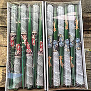 Свічки декоративні новорічні зелена 30 см, фото 6