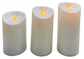 Свічка світлодіодна воскова LED фігурна 7,5*12,5см з імітацією живого полум'я ZF-009 G-Rich