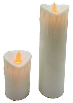 Свічка світлодіодна воскова LED з підтіканнями 6*10см з імітацією живого полум'я ZF-012-B-1 G-Rich