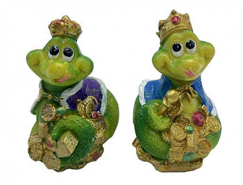 Сувенір керамічна "Змія - Король із золотом" 7,5см 24038 G-Rich