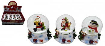 Сувенір "Куля снігова 45мм - Д.Мороз, Сніговик на снігу" SK-118 G-Rich