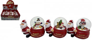 Сувенір "Куля снігова 45мм - Д.Мороз з мішком подарунків" SK-117 G-Rich