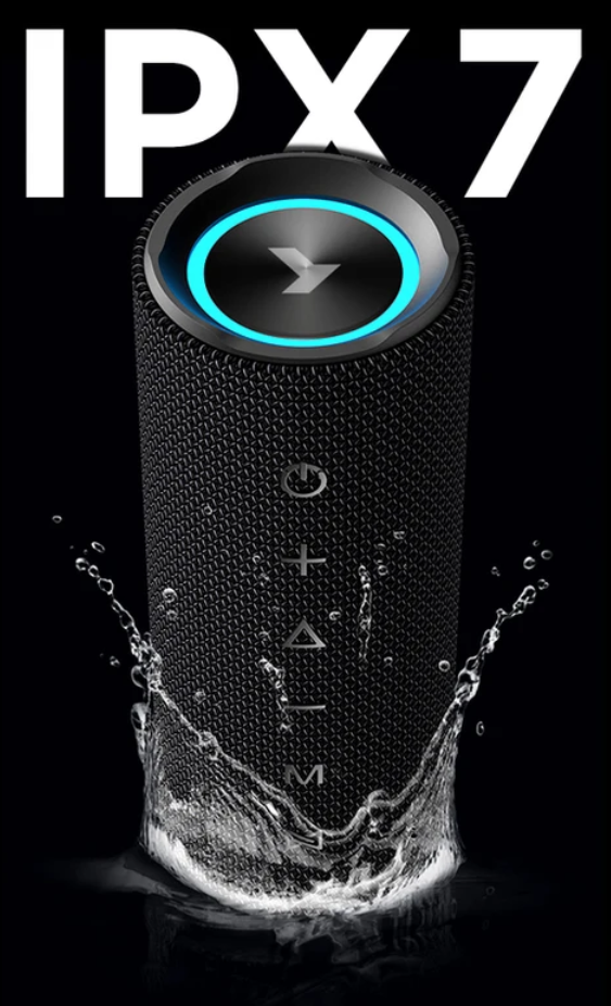 Бездротова колонка Pixus Ring акумуляторна водонепроникна чорна, фото 1