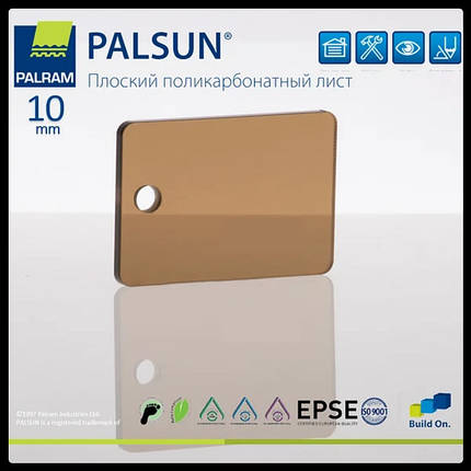 Монолітний полікарбонат PALSUN 10 мм Бронза, фото 1