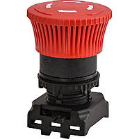 Кнопка-модуль грибок Ø 40 мм ETI EGM-T-R вимкнення поворотом, червона