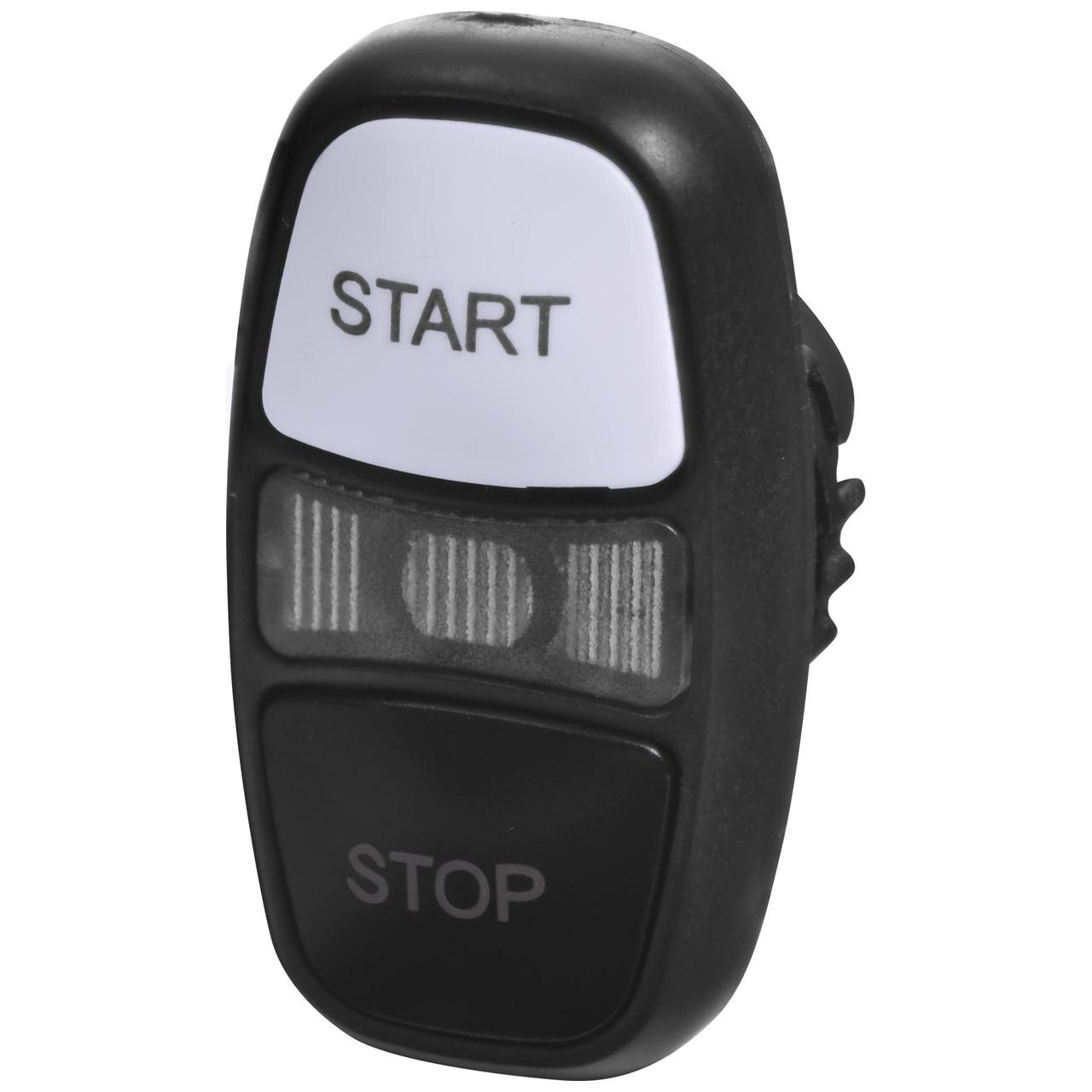 Кнопка-модуль подвійна з підсвіткою "START/STOP" ETI NSE-PB2I/WC-STSP без фіксації, чорна-біла