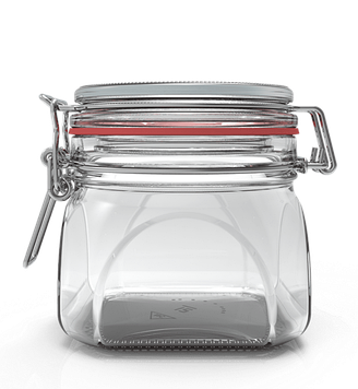 10 шт банка скляна з бугельним замком (затискачем) 550мл упаковка