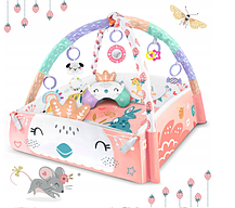 Розвиваючий інтерактивний килимок Ricokids NUKIDO 110х100см Рожевий, фото 5