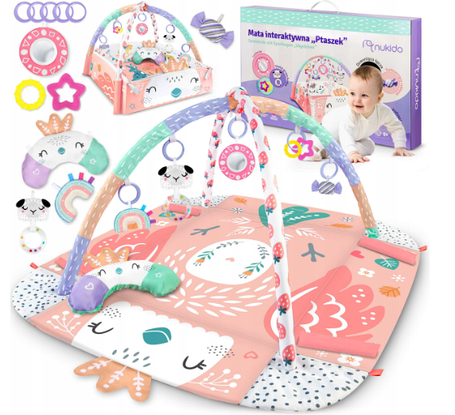 Розвиваючий інтерактивний килимок Ricokids NUKIDO 110х100см Рожевий, фото 1