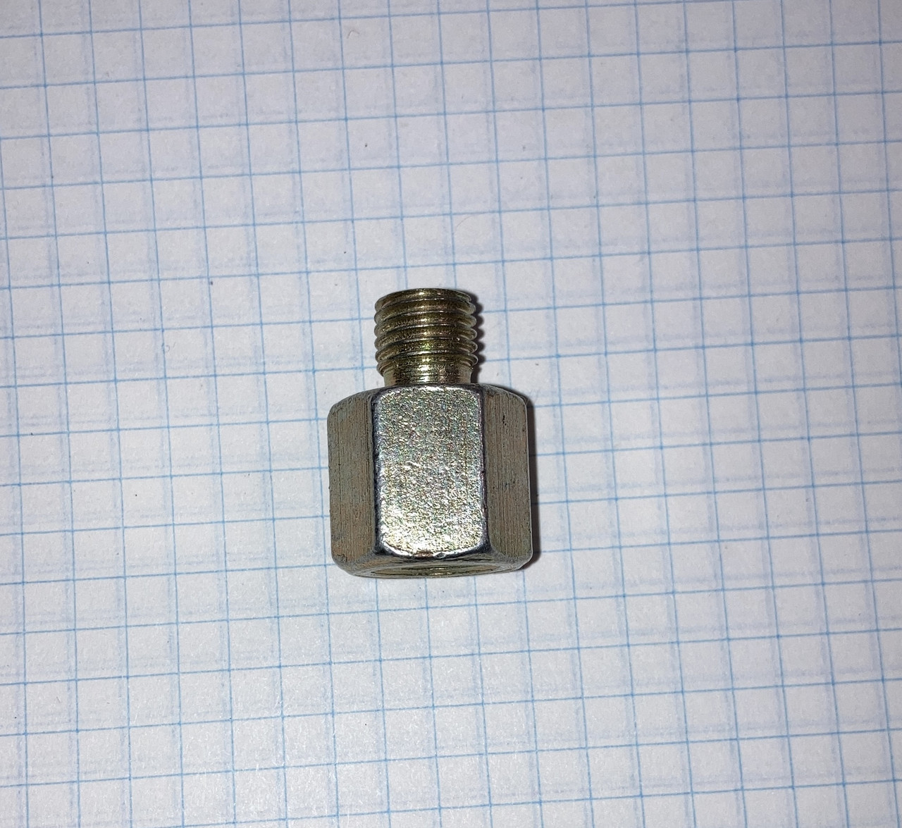 Штуцер з'єднувач перехідник М10 1.25 на внутрішній М10 крок 1 гальмівні трубки шланги Део Ланос Сенс Опель